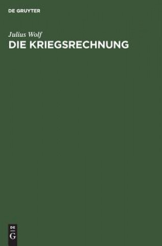 Knjiga Kriegsrechnung Julius Wolf