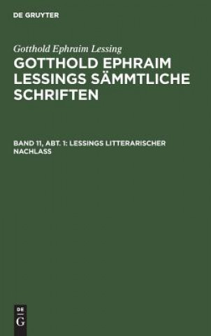 Boek Lessings Litterarischer Nachlass Wendelin Maltzahn