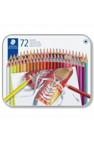 Articole de papetărie Kredki ołówkowe sześciokątne 72 kolory w metalowym pudełku 