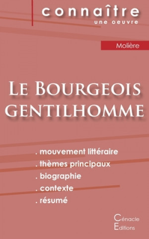 Carte Fiche de lecture Le Bourgeois gentilhomme de Moliere (Analyse litteraire de reference et resume complet) Moli?re