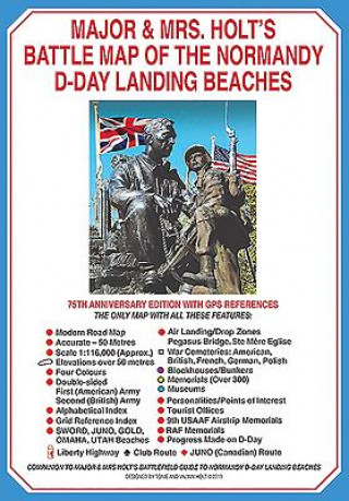 Könyv Major & Mrs Holt's Battle Map of The Normandy D-Day Landing Beaches (Map) MAJOR TONIE HOLT