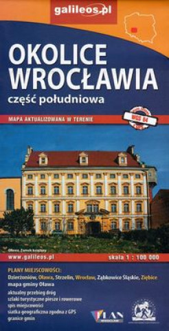 Könyv Okolice Wrocławia cz. południowa, 1:100 000 
