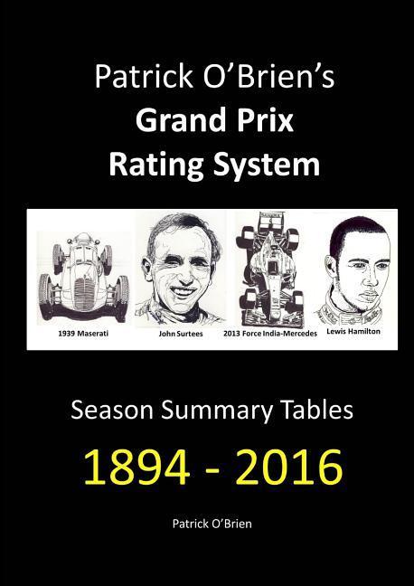 Carte Patrick O'Brien's Grand Prix Rating System: Season Summary Tables 1894 - 2016 Patrick O'Brien