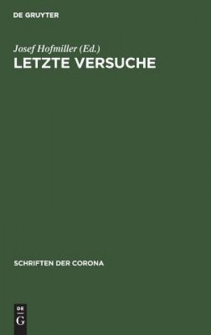 Book Letzte Versuche Josef Hofmiller