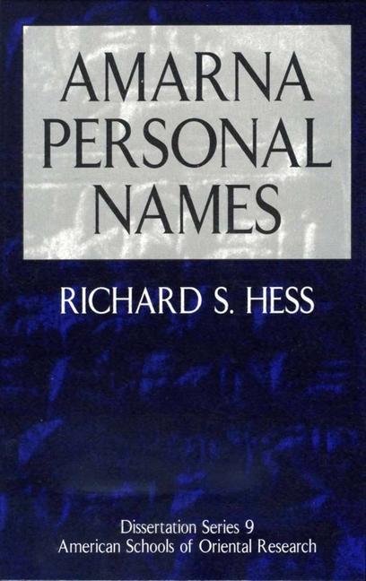 Carte Amarna Personal Names Richard S. Hess