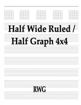 Carte Half Wide Ruled / Half Graph 4x4 Rwg