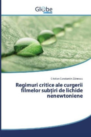 Kniha Regimuri critice ale curgerii filmelor sub?iri de lichide nenewtoniene Cristian Constantin Zainescu