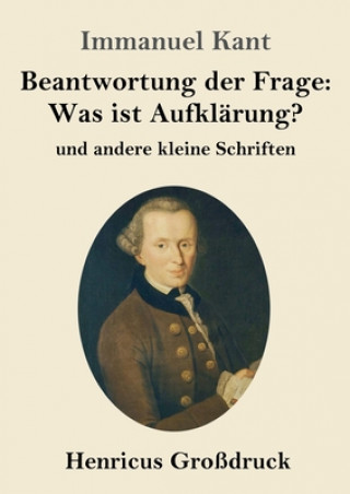 Kniha Beantwortung der Frage Immanuel Kant