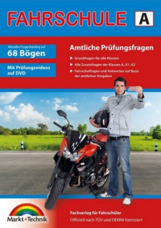 Carte Führerschein Fragebogen Klasse A, A1, A2 - Motorrad Theorieprüfung original amtlicher Fragenkatalog auf 70 Bögen 