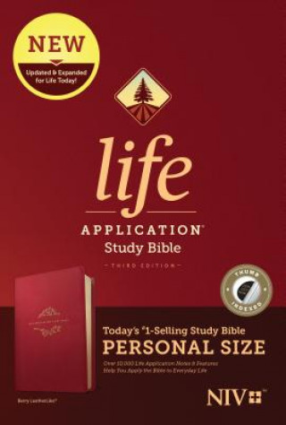 Książka NIV Life Application Study Bible, Third Edition, Personal Size (Leatherlike, Berry, Indexed) Tyndale