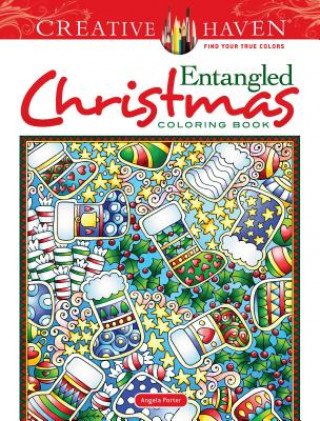 Книга Creative Haven Entangled Christmas Coloring Book Angela Porter