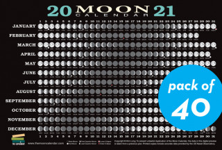 Igra/Igračka 2021 Moon Calendar Card (40 Pack): Lunar Phases, Eclipses, and More! Kim Long