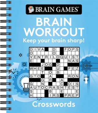 Carte Brain Games Brain Workout Crosswords: Keep Your Brain Sharp! Publications International Ltd