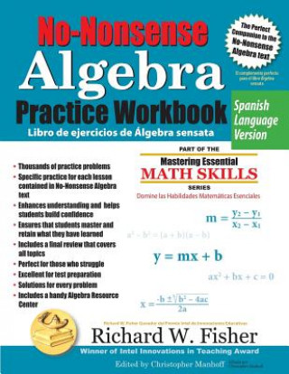 Knjiga No-Nonsense Algebra Practice Workbook, Spanish Language Version Richard W Fisher