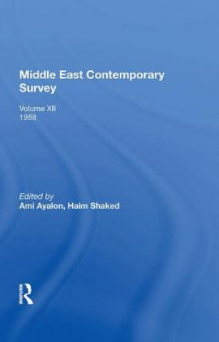 Книга Middle East Contemporary Survey, Volume Xii, 1988 