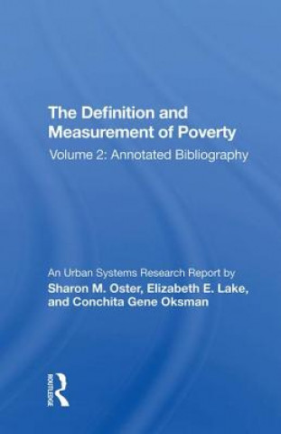Kniha Definition and Measurement of Poverty OSTER