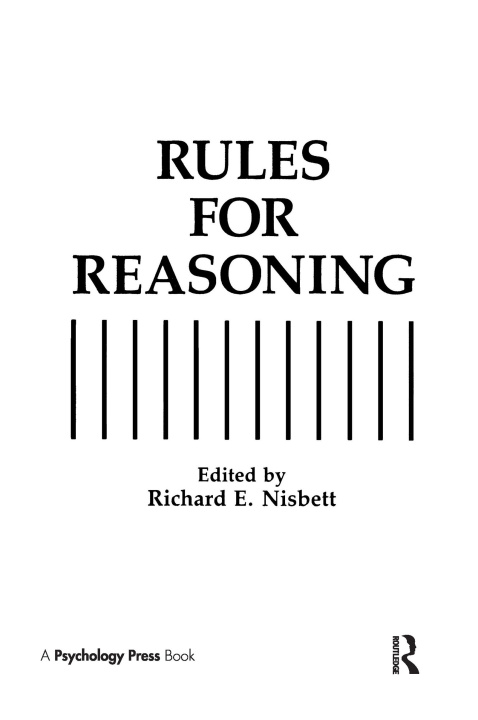 Książka Rules for Reasoning Richard E. Nisbett