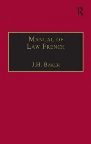 Kniha Manual of Law French J.H. Baker