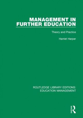 Kniha Management in Further Education Harriet Harper