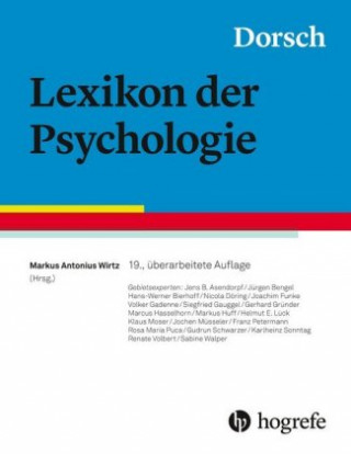 Kniha Dorsch - Lexikon der Psychologie Markus Antonius Wirtz