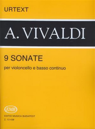 Kniha 9 Sonatas Vcl/Bass Continuo 