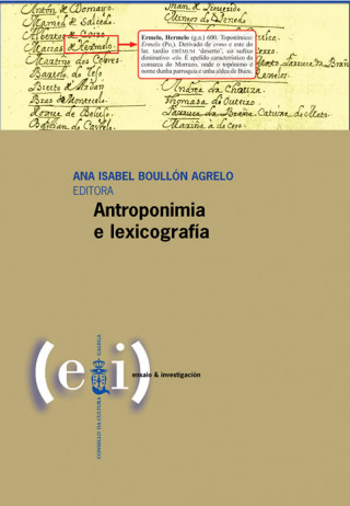 Kniha ANTROPONÍMIA E LEXICOGRAFÍA ANA ISABEL BOULLON AGRELO