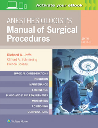Kniha Anesthesiologist's Manual of Surgical Procedures Jaffe