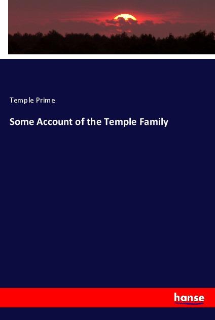 Książka Some Account of the Temple Family Temple Prime