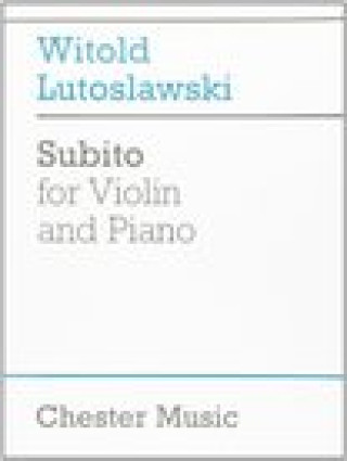 Βιβλίο Subito for Violin and Piano Witold Lutoslawski