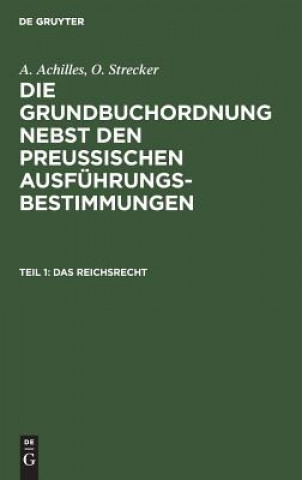 Kniha Reichsrecht A. Achilles