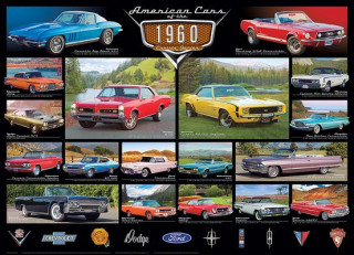 Knjiga American Cars of the 1960s Puzzle Eurographics