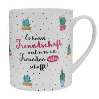 Hra/Hračka Die Geschenkewelt XL-Tasse 46215 "Es heisst Freundschaft, weil man mit Freunden alles schafft!" 