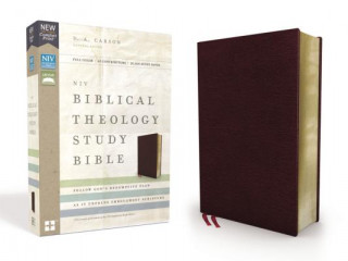 Carte NIV, Biblical Theology Study Bible, Bonded Leather, Burgundy, Comfort Print: Follow God's Redemptive Plan as It Unfolds Throughout Scripture D. A. Carson