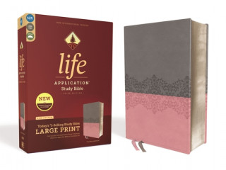 Βιβλίο Niv, Life Application Study Bible, Third Edition, Large Print, Leathersoft, Gray/Pink, Red Letter Edition 