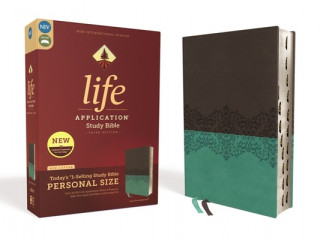 Kniha Niv, Life Application Study Bible, Third Edition, Personal Size, Leathersoft, Gray/Teal, Indexed, Red Letter Edition 