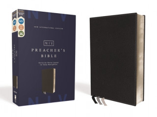 Carte Niv, Preacher's Bible, Verse-By-Verse Format, Leathersoft, Black, Comfort Print 