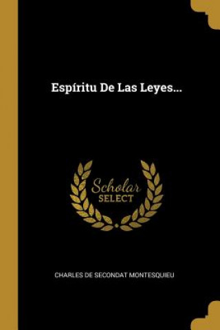 Kniha Espíritu De Las Leyes... Charles De Secondat Montesquieu
