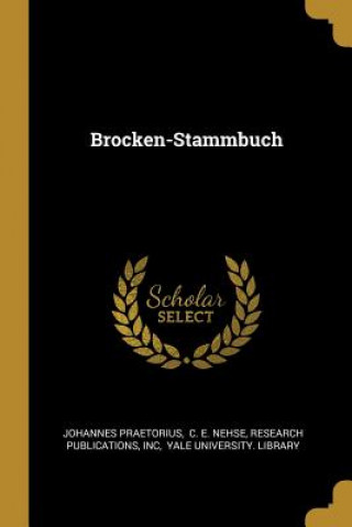 Książka Brocken-Stammbuch Johannes Praetorius
