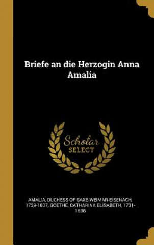 Könyv Briefe an Die Herzogin Anna Amalia Catharina Elisabeth Goethe