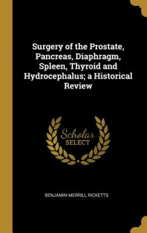 Kniha Surgery of the Prostate, Pancreas, Diaphragm, Spleen, Thyroid and Hydrocephalus; a Historical Review Benjamin Merrill Ricketts