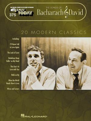Könyv The Songs of Bacharach & David: E-Z Play Today Volume 375 Burt Bacharach