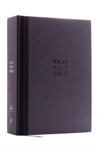 Книга NKJV, Compact Single-Column Reference Bible, Hardcover, Gray, Red Letter Edition, Comfort Print Thomas Nelson