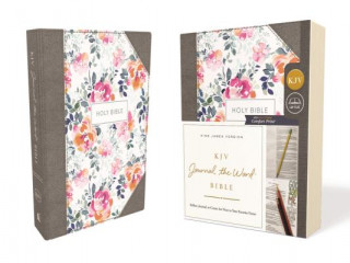 Libro KJV, Journal the Word Bible, Cloth Over Board, Pink Floral, Red Letter Edition, Comfort Print: Reflect, Journal, or Create Art Next to Your Favorite V Thomas Nelson