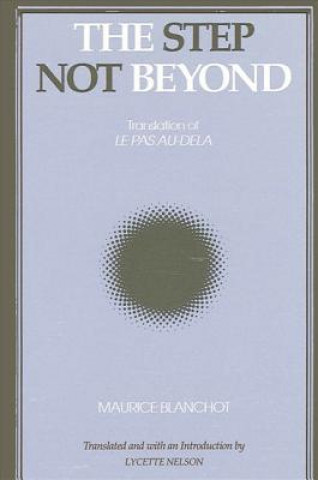 Book The Step Not Beyond Maurice Blanchot