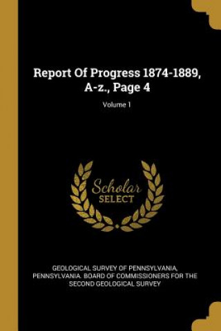 Könyv Report Of Progress 1874-1889, A-z., Page 4; Volume 1 Geological Survey Of Pennsylvania