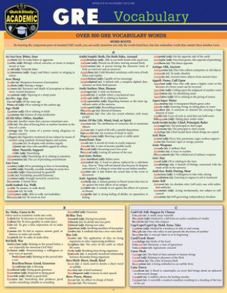 Livre GRE Vocabulary: A Quickstudy Laminated Reference Guide April Michelle Davis