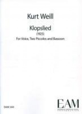 Knjiga Klopslied Kurt Weill