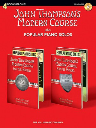 Книга John Thompson's Modern Course Plus Popular Piano Solos: 4 Books in One! [With CD (Audio)] John Thompson
