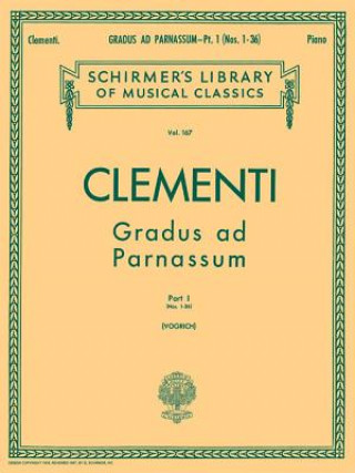 Kniha Gradus Ad Parnassum - Book 1: Schirmer Library of Classics Volume 167 Piano Solo Muzio Clementi