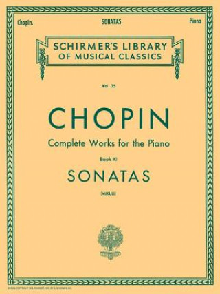 Kniha Sonatas: Schirmer Library of Classics Volume 35 Piano Solo Frederic Chopin